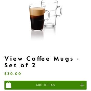 Nespresso coffee mug set